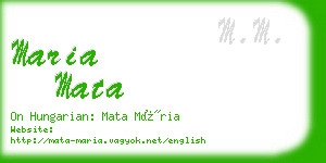 maria mata business card